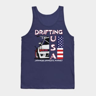 JDM Drifting USA Drift Car Graphic Japanese Tank Top